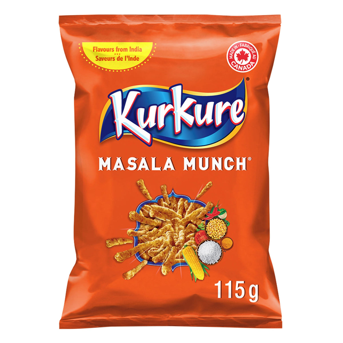 KurKure Masala Munch 115g KANADA (Fall von 12)