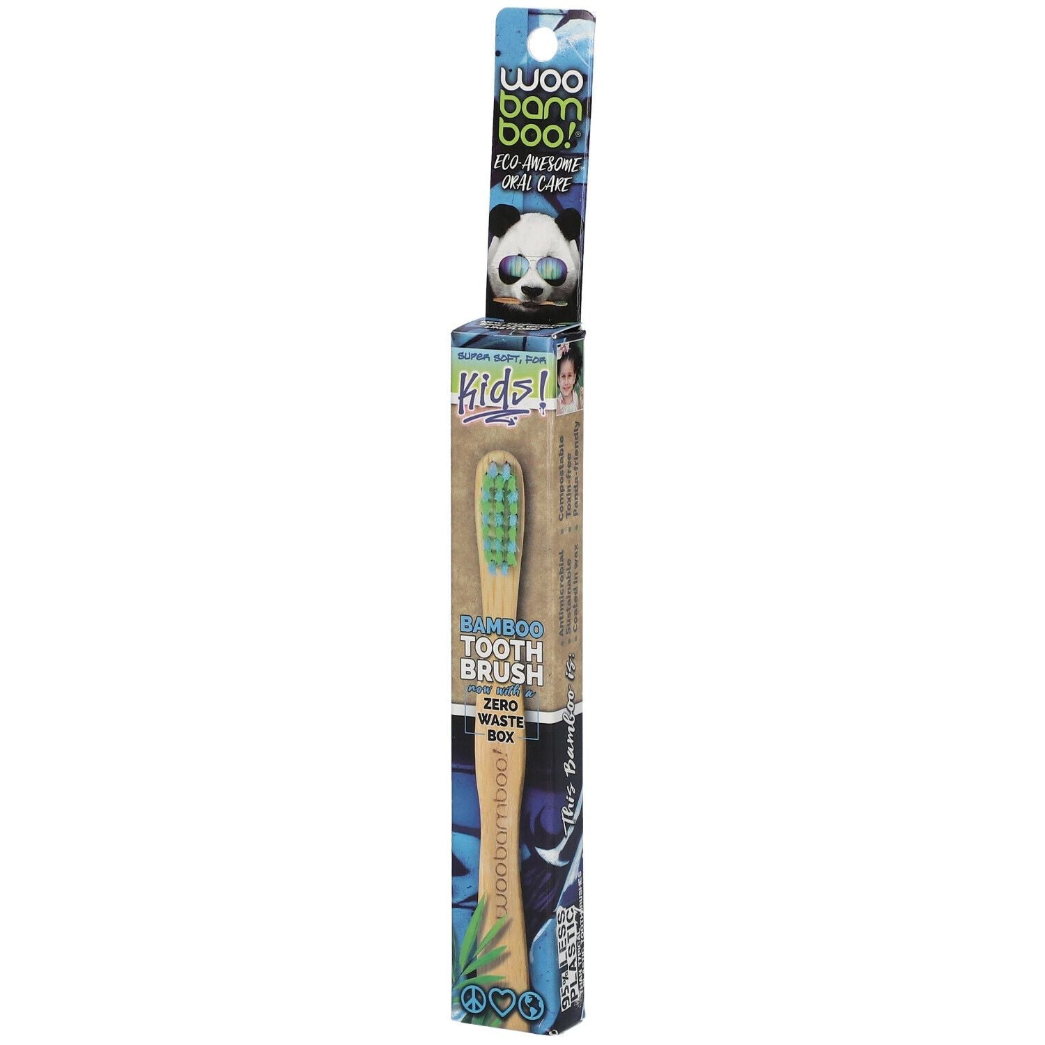 Woobamboo Tbrush Kinder Ss Zero Waste 1 Ea – Packung mit 12 Stück