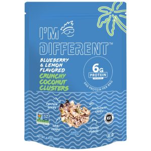 I’m Different Blaubeere & Zitrone knusprige Kokosnuss-Cluster