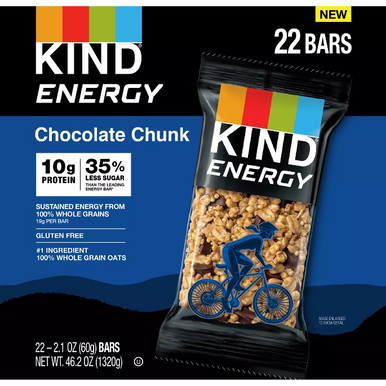 Art Energieriegel Schokoladenstückchen, 22er Packung