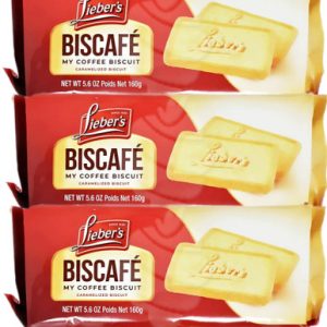 Lieber’s Biscafe Caramelized Kaffeekekse, 5,6 Unzen (Packung mit 3)