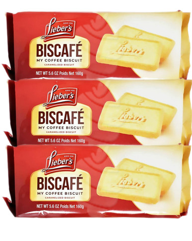 Lieber's Biscafe Karamellisierte Kaffeekekse, 5,6 oz (Packung mit 3)
