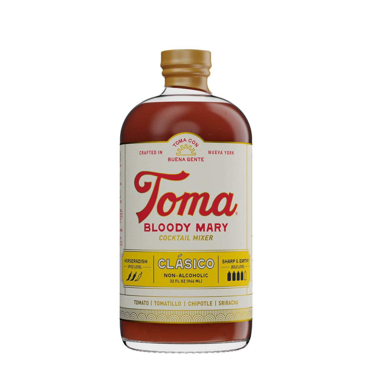 Toma Bloody Mary Mixer – CLASICO – 6 Flaschen x 32oz