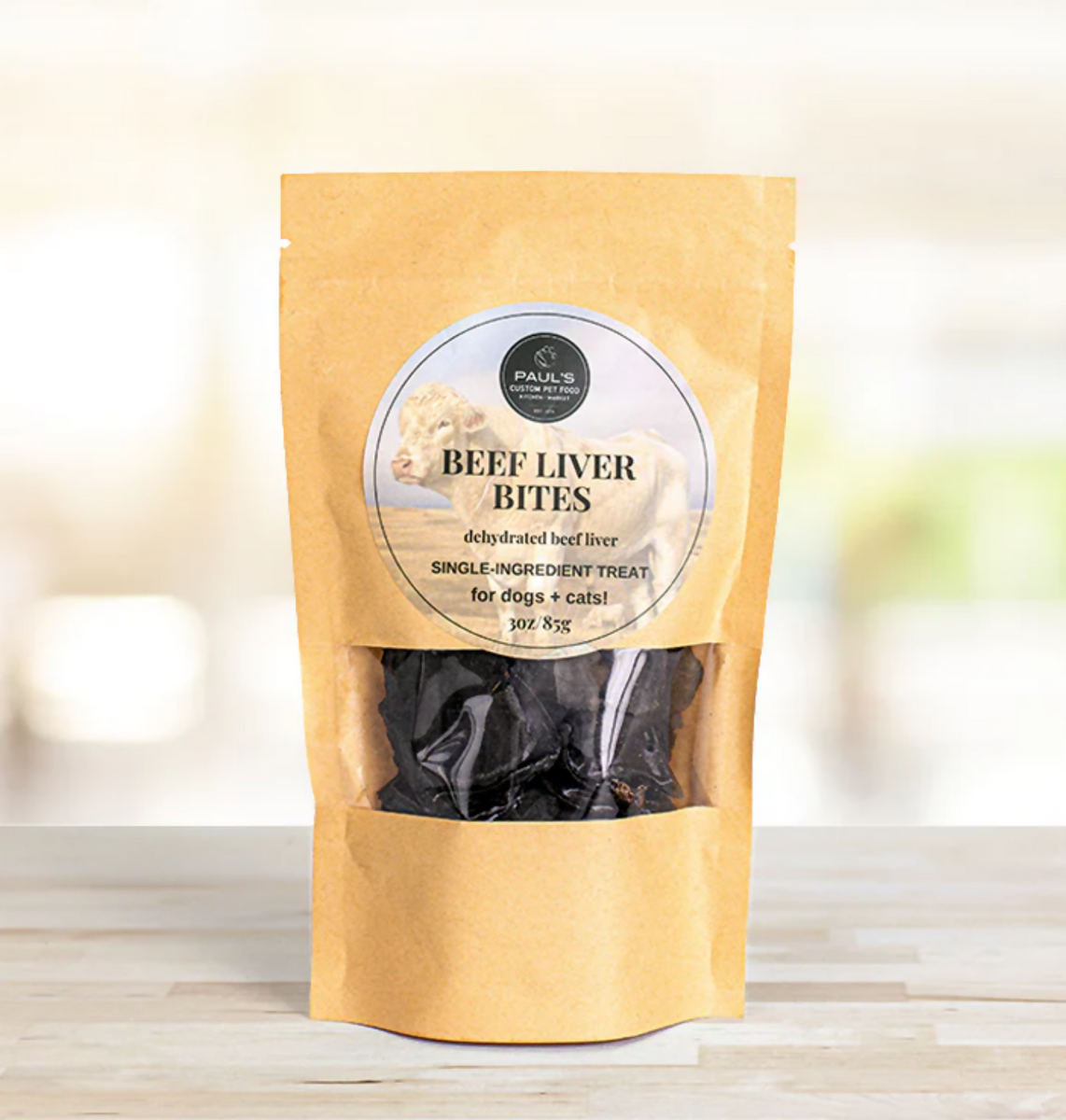 Paul's Rindfleisch Liver Bites Tasche – 18 Beutel x 3 oz (85g) Etui