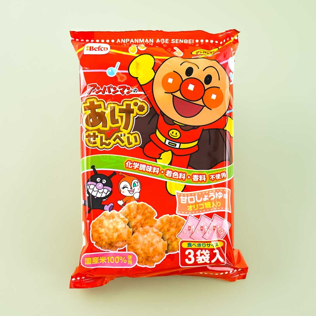 Anpanman's Geschenk Kuriyama Reis Crackers – Süße Sojasauce