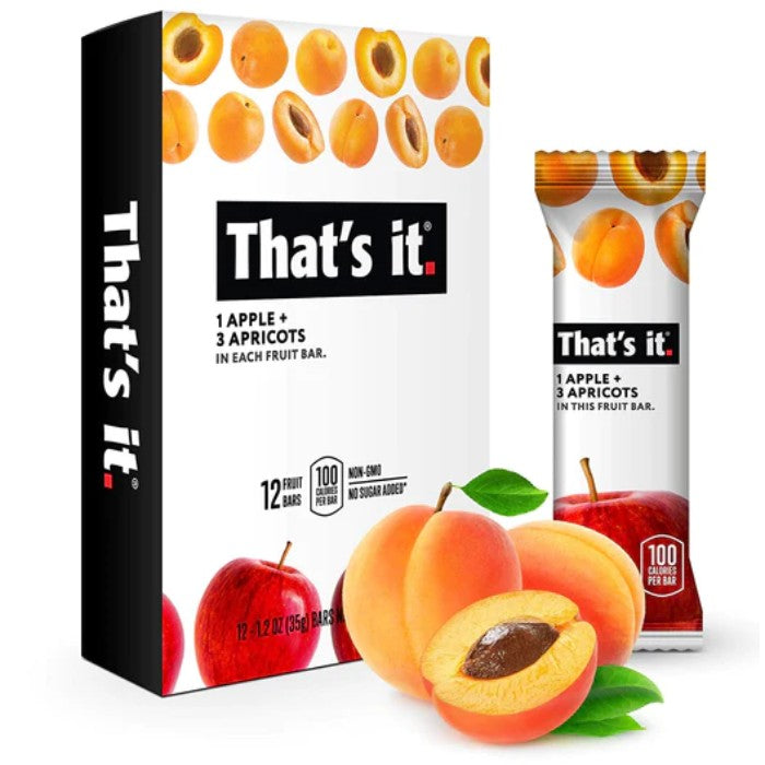 Thats It Bar Obst Apfel Aprikosen 1,2 Oz – Packung mit 12