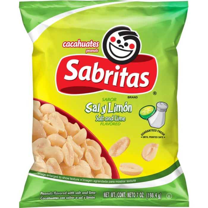 Gamesa – Sabritas Erdnüsse Salz & Limette, 7 Oz – Packung mit 12 Stück
