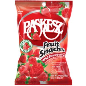Paskesz Erdbeer-Frucht-Snacks, fettfrei, glutenfrei, 5 Unzen