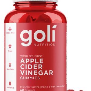 Goli Apfelessig Gummy Vitamine, Glutenfrei, Vegan, Vitamin B9, B12, Rote Bete, Granatapfel, 60 Stück