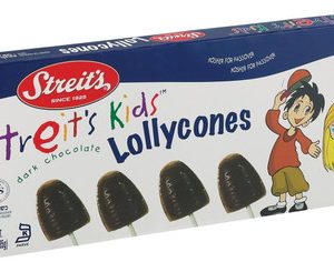 Streit’s Kinder dunkle Schokolade Lollycones, 3 Unzen.