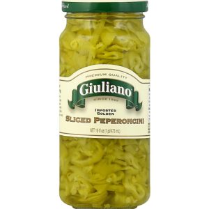 giuliano – peperoncini greek gldn in Scheiben geschnitten, 16 Unzen Packung mit 6 Stück