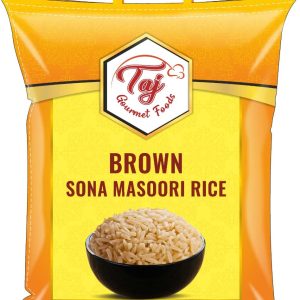 TAJ brauner Sona-Masoori-Reis, mittelgroße Reiskörner, 10 Pfund