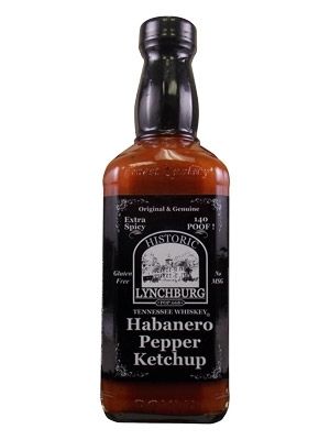 Historic Lynchburg Tennessee Whiskey Habanero Pfeffer Ketchup, 15 Unzen