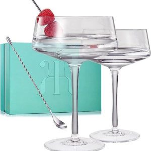 der Wein-Savant – Martini-Glas-Set von 2 . – 10oz