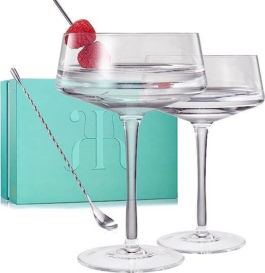 Der Wein Savant – Martini Glass Set von 2 – 10oz – Kristall Martini mit