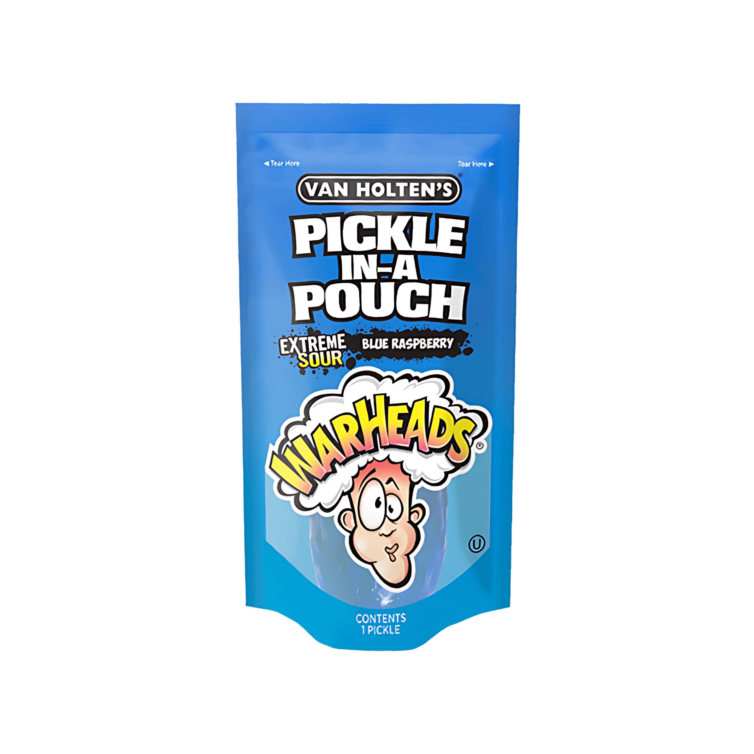 Van Holten's Pickle im Beutel Warheads Blaue Himbeere (USA)