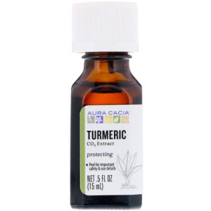 Aura Cacia Ätherisches Öl Kurkuma-Extrakt, 0,5 oz – Packung mit 1