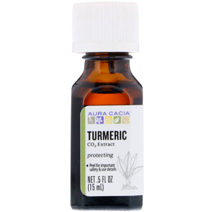 Aura Cacia Ätherisches Öl Kurkuma-Extrakt, 0,5 oz – Packung mit 1