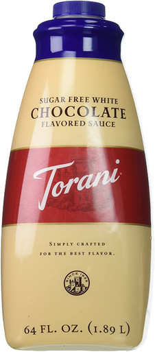 Torani Zuckerfreie weiße Schokoladensauce, 64 Unzen