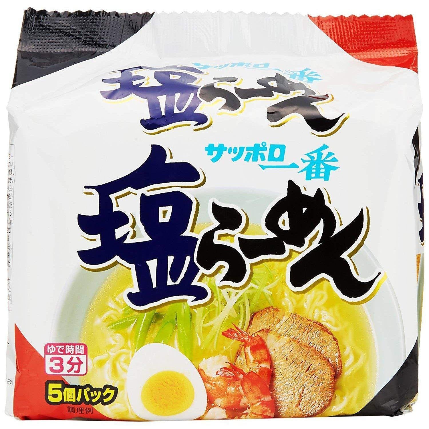 Sanyo Lebensmittel Sapporo Ichiban Shio Salz Ramen 5 Portionen