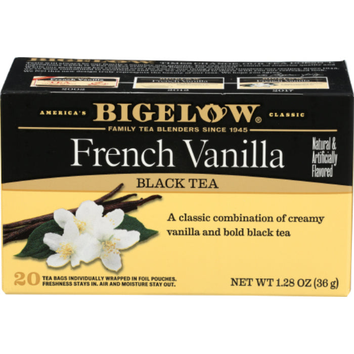 Bigelow Französischer Vanilletee, 20 Beutel, 1,28 oz – Packung mit 6 Stück