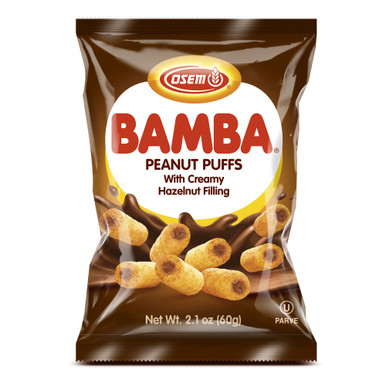 Osem Bamba Erdnuss Puffs mit Haselnusscremefüllung, 2,1 oz