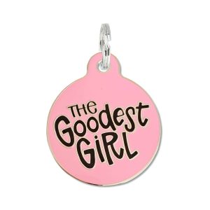 Bad Tags rosa – das beste Mädchen – Hund Tag Halsband Charme oder Haustier id ta