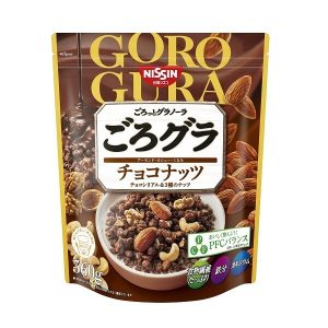 Nissin , “Goro Gura” Schokoladengranola und Nüsse, in 1 Beutel – 360g