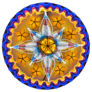 Philippines Christmas Capiz Parol Lantern Star PH Color Design (Tala) rot / weiß / gelb / blau led zeigen – Größe 30