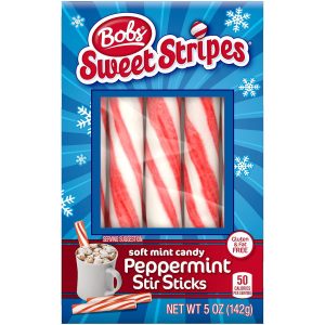 süße Streifen weiche Minze Süßigkeiten Pfefferminz Rührstäbchen