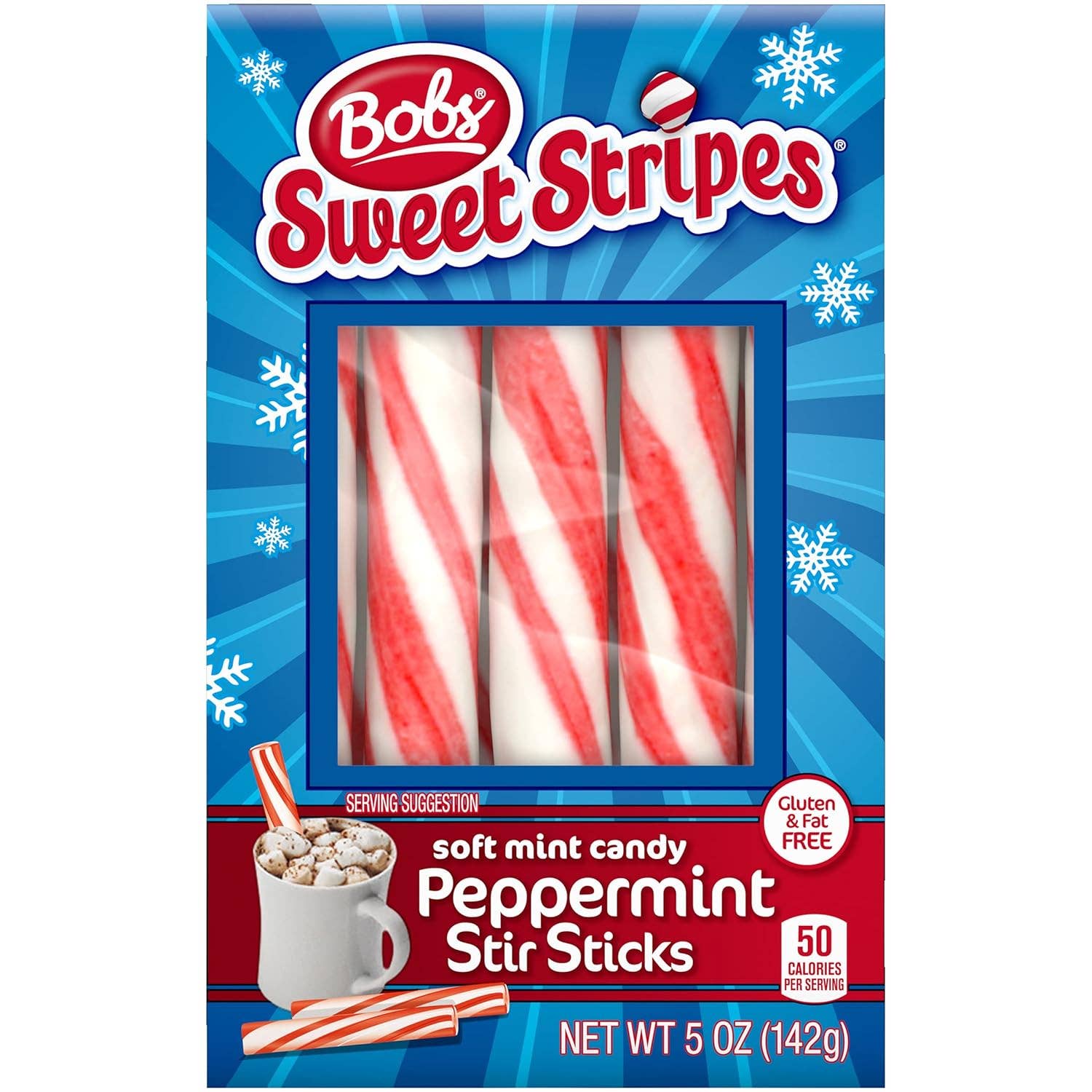 Süße Streifen weich Minze Süßigkeiten Pfefferminz Stir Sticks