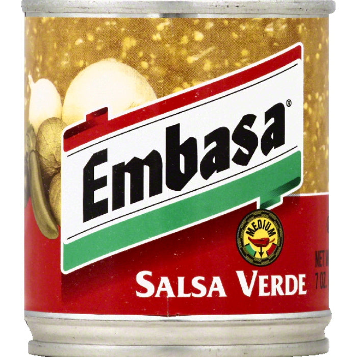 EMBASA – SALSA VERDE Grün mittel 7 OZ – Packung mit 12 Stück