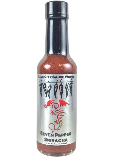 Race City Sauce funktioniert mit sieben Pfeffer Sriracha, 5oz