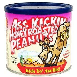 Ass Kickin' Honig geröstete Erdnüsse, 12oz