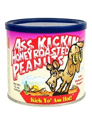 Ass Kickin' Honig geröstete Erdnüsse, 12oz