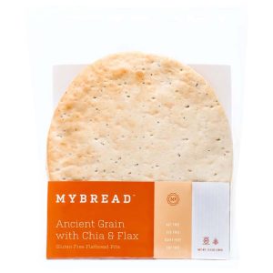Mybread – Pita Chia Flax Glutenfrei, 13,9 Unzen Packung mit 6 Stück