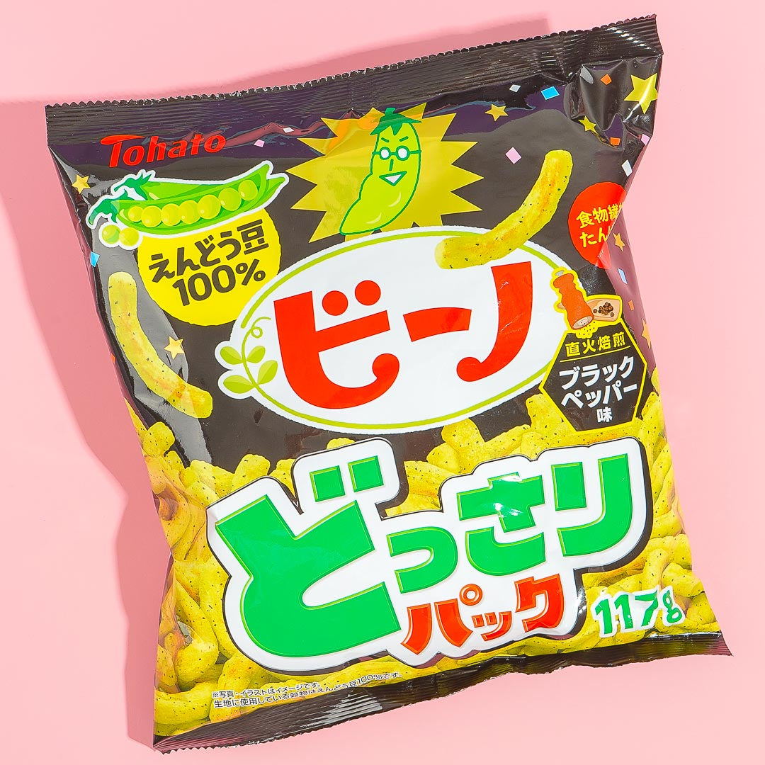 Tohato Beano Edamame Snacks Große Packung – Schwarzer Pfeffer