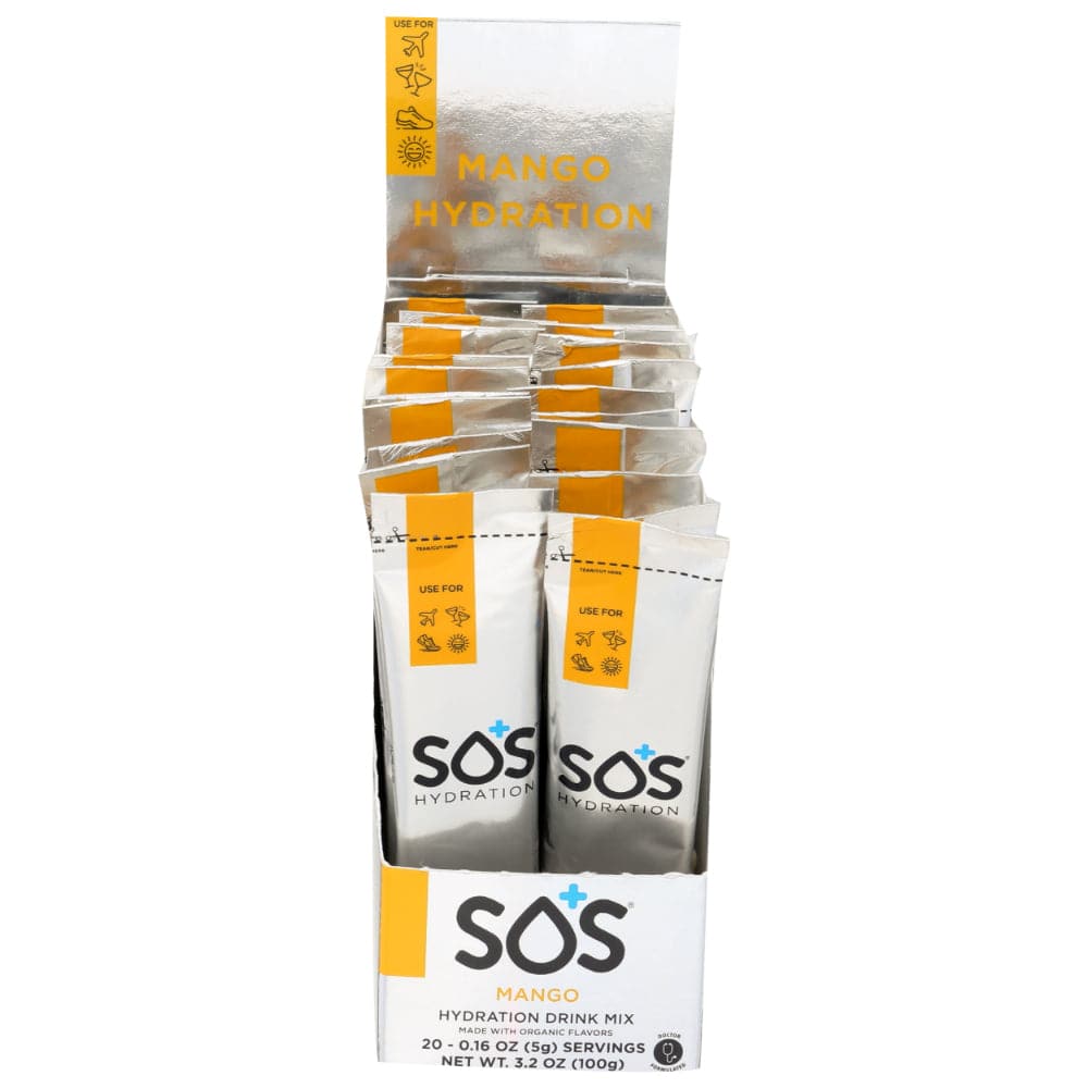 SOS Hydration – Elektrolyt-Getränkemischung Mango, 3,2 oz