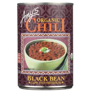 Amy’s schwarze Bohnen mit niedrigem Fettgehalt mittlere Chili, 14,7oz