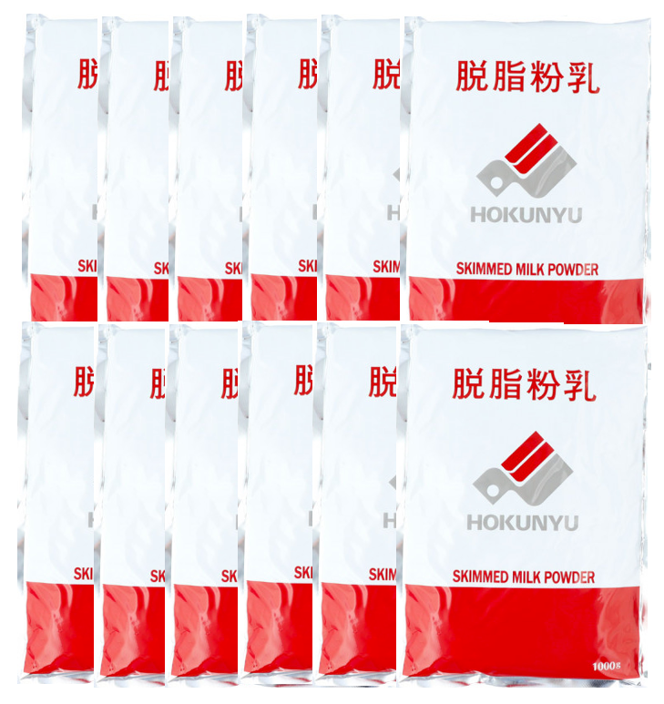 Hokunyu Magermilchpulver 1kg x 12 Beutel Hokkaido Japan