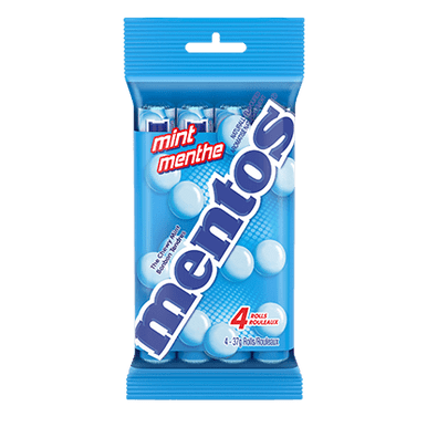 Mentos Weich zum Kauen Minze Süßigkeiten Roll Minze, 14 Stück (4 Stück) (Importiert aus Israel)