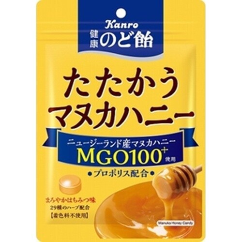 Kanro, Kenko Nodoame, Tatakau Manuka Honig, Harte Süßigkeit, 80g