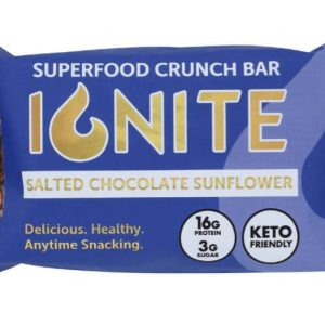 Ignite Superfood Bars gesalzene Schokolade Sonnenblumen – 12 bar x 1,89oz