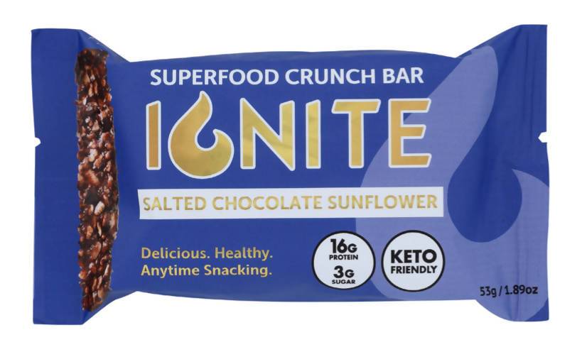 Ignite Superfood Bars Gesalzene Schokolade Sonnenblume – 12 Bars x 1.89oz