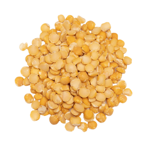 gelbe Erbsenspalte trocken