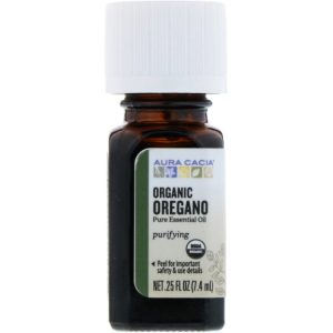 Aura Cacia Ätherisches Öl Bio Oregano, 0,25 oz – Packung mit 1 Stück