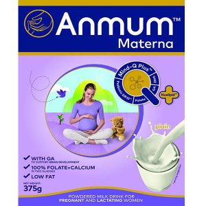 Anmum Materna – Plain Geschmack – Powdered Milchgetränk für schwangere und stillende Damen – 375 g