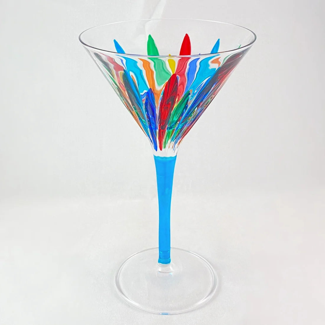 Verzauberte Martini-Gläser, handgemalter italienischer Kristall