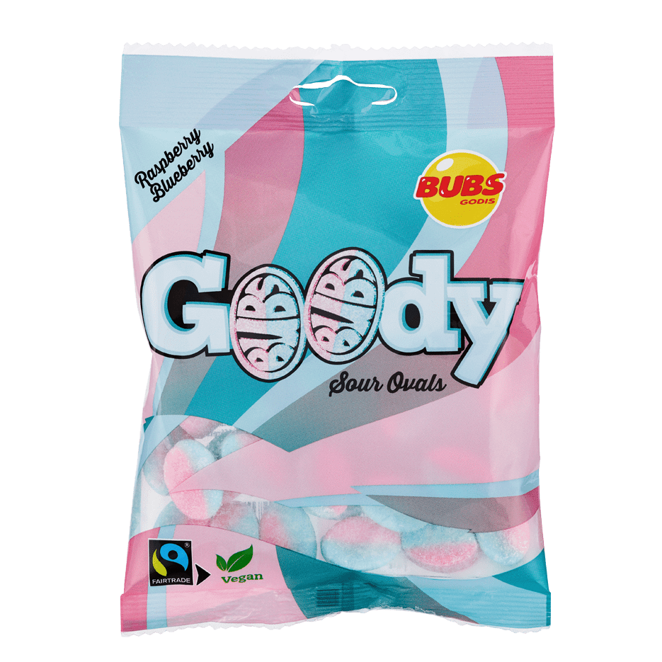 Goody sauer Ovals – Himbeere und Blaubeere