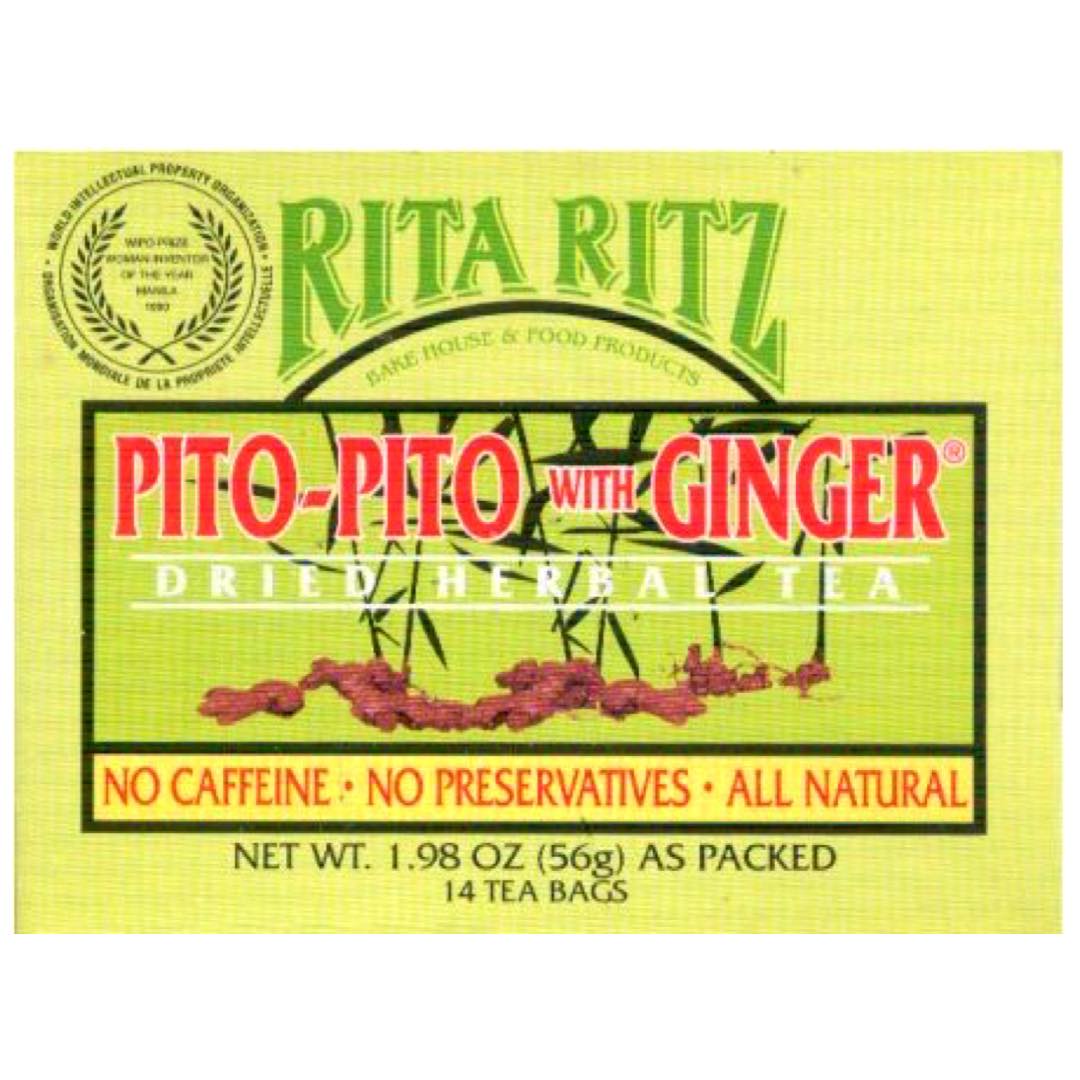 Rita Ritz – Pito Pito mit Ingwer – Getrockneter Kräutertee – 14 Teebeutel – 56 G